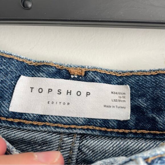 Topshop Editor Jean Medium Wash high waisted Size 24 - Picture 3 of 10